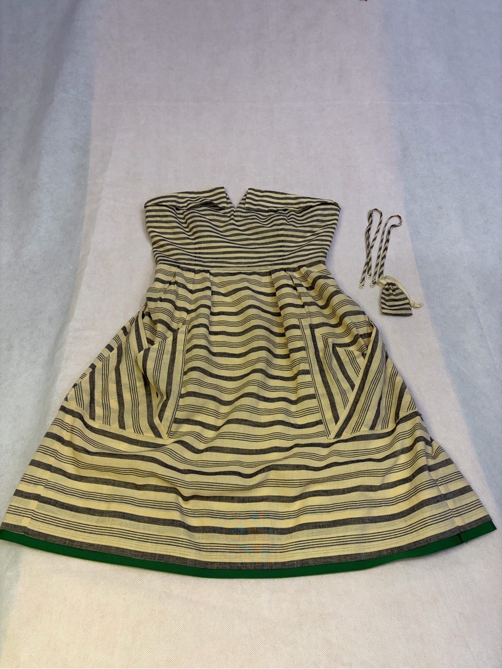 Anthropologie Maeve Changing Stripes strapless dress, sz 4